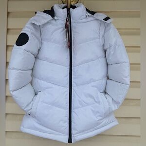 NWT Canada Weathergear White Quilted Puffer Jacket Size Medium